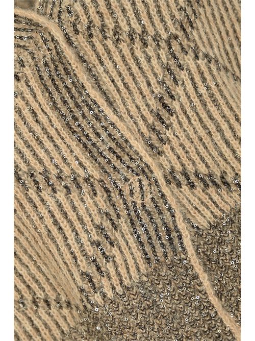 Cardigan in misto cashmere a rombi D. Exterior | 6128312BEI